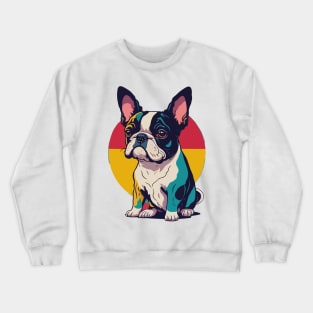 Boston Terrier Portrait Crewneck Sweatshirt